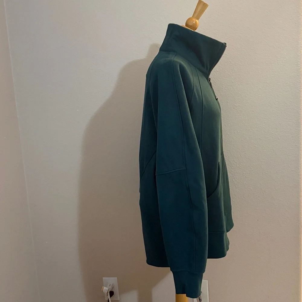 Lululemon Scuba Oversized Funnel Neck Full Zip M/L Storm Teal - Picture 4 of 4